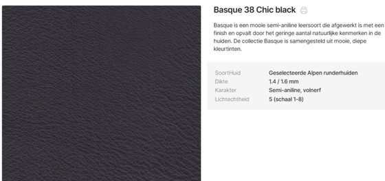 Image 1 of Canapé deux places Heelz de Design on Stock en cuir basque noir chic