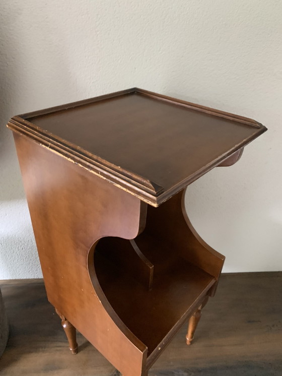 Image 1 of French Vliniyyl/Book Side Table