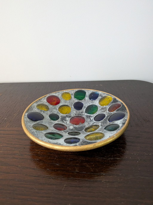 1960er Mid-Century Mosaik-Kieselschale