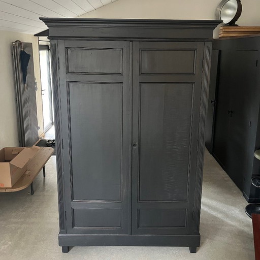 Large Black Wooden Wardrobe