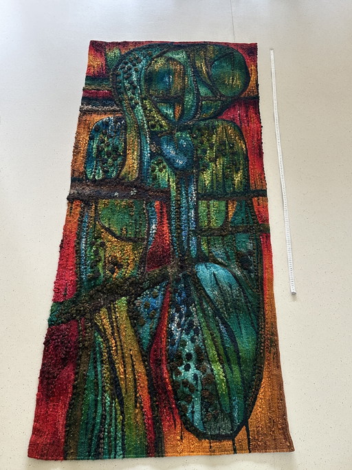 Polnischer Kelim „Puszcza“ H. Sułkowska für ZWW, 1970er Jahre (2,15 x 0,95)