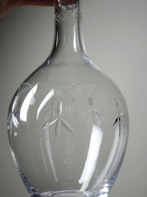 Antike gravierte Kristallkaraffe aus Nancy, ca. 1920-1930 – Gläser & Karaffe, Crystal (photo 8 of 12)