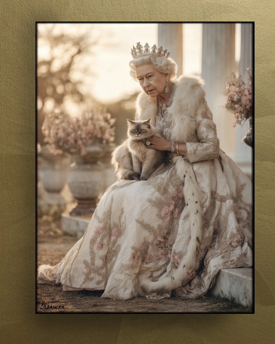 Image 1 of Queen DS0802D - print op canvas in zwevend frame