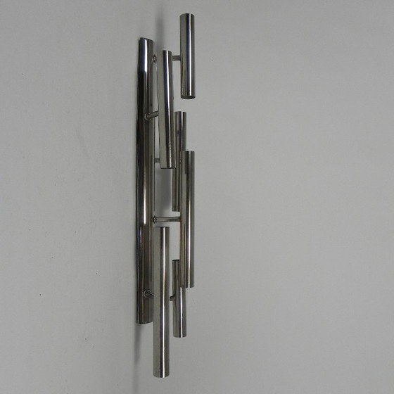 Applique murale vintage, Gaetano Sciolari pour Boulanger, années 1970 – Appliques murales, Chrome, Iron (photo 7 of 20)