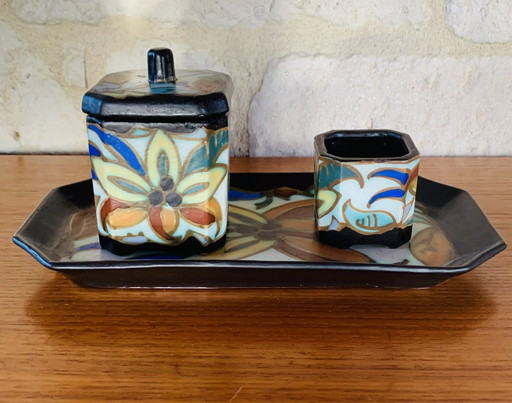 Art Déco-Keramik von C.M. Bergen, 1930er Jahre, 3er-Set