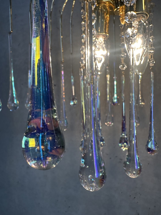 Image 1 of Lustre Hollywood Regency en forme de larme - Massif