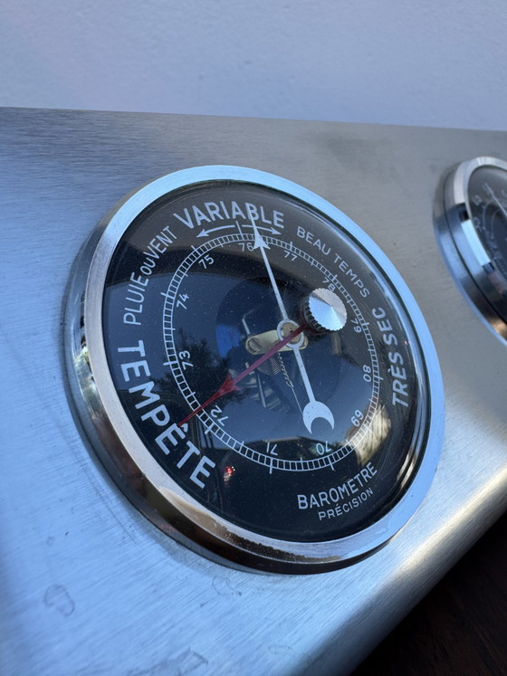 Brushed Aluminum Weather Station, 1970s – Decorative Objects, Aluminium (photo 5 of 10)