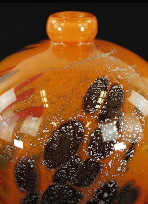 Signed Ada Loumani Expressive Studio Glass Vase (1998)