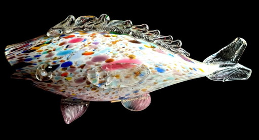 Rare find... Illuminated Murano glass fish... Table lamp – tafellampen (photo 2 of 5)