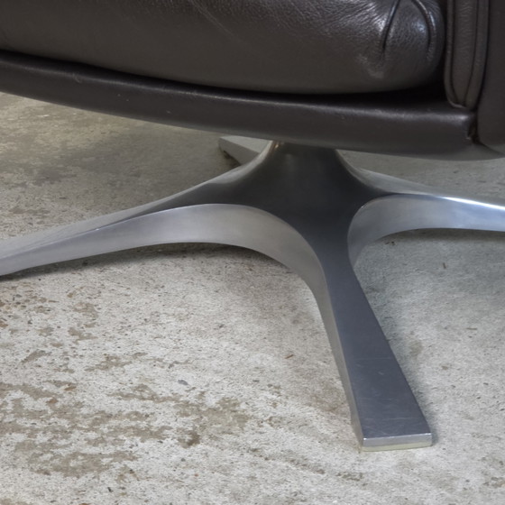 Image 1 of Fauteuils lounge pivotants en cuir De Sede DS-31, design vintage des années 1960