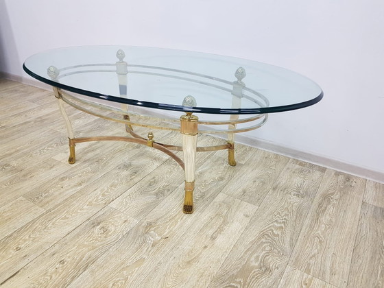 Vintage Italiaanse Salontafel van Luigi Della Maddalena, Italië, jaren 70 – Koffietafelboeken, Brass (photo 8 of 10)