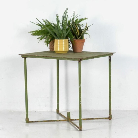 Groene Vintage Tuintafel (Frankrijk, c.1950) #6 – Iron (photo 7 of 15)