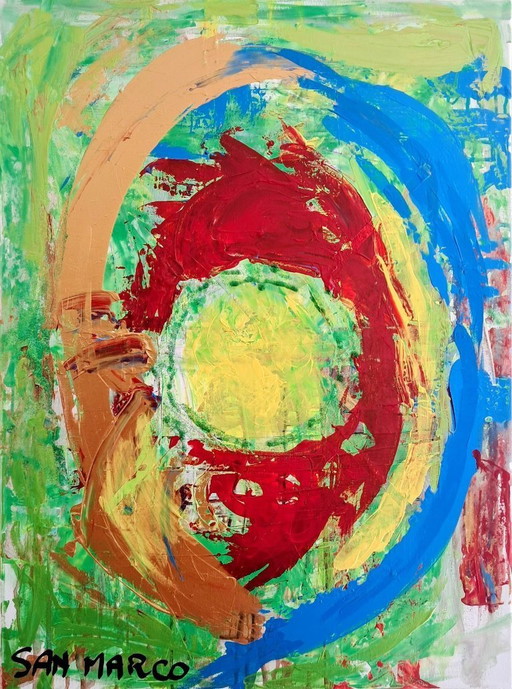 Enzo San Marco - Cyclonische stemming - Schilderij van een kunstenaar