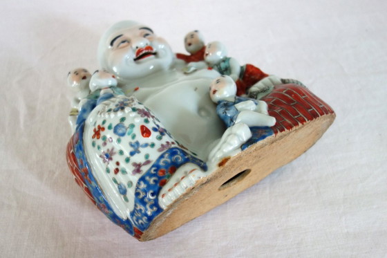 Lachende Buddha-Figur, chinesisches Porzellan, frühes 20. Jahrhundert – Dekorative Objekte, Porcelain (photo 15 of 16)