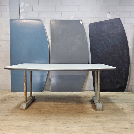 Vintage (50s) Industriële Tafels / Tafelbladen (Gispen Stijl) Werk Tafels (4x) Prijs Per Stuk – Bureau, Metal (photo 8 of 15)