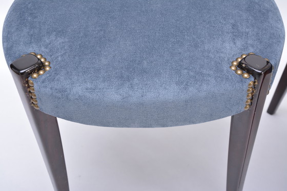 Image 1 of Set of Four Italian High Back Dining Chairs by Aldo Tura