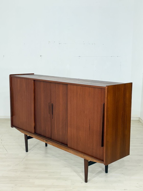 Image 1 of Buffet haut de design danois / Buffet en teck / Meuble bar / Meuble de salon / Meuble vintage