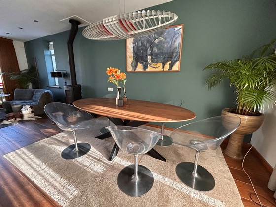 Image 1 of 6 chaises pivotantes transparentes Ero/S de Philippe Starck pour Kartell