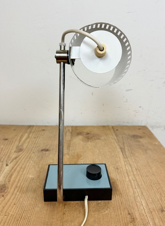 Image 1 of Vintage blauwe tafellamp, jaren 60