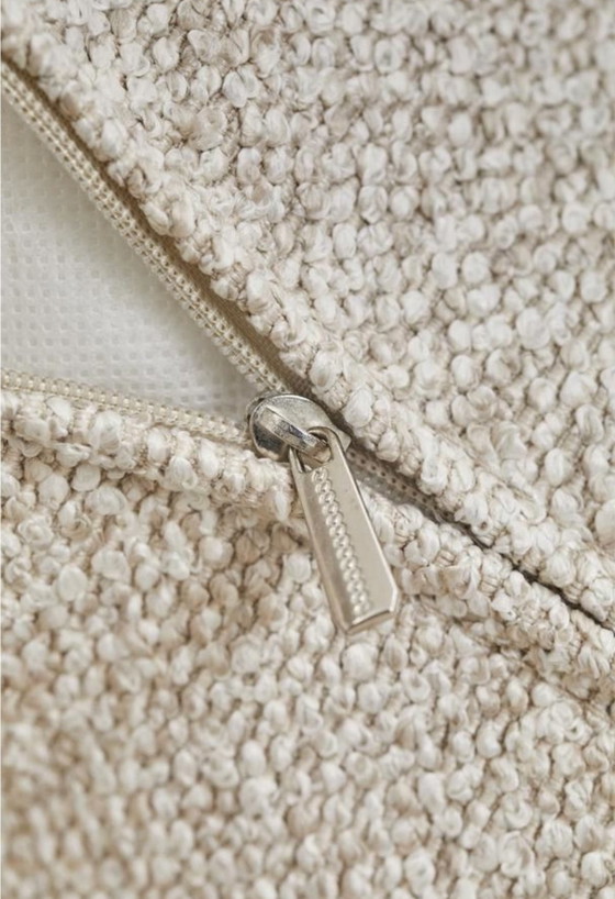 Image 1 of Canapé modulable Sklum 2 pièces en tissu bouclé – neuf dans sa boîte