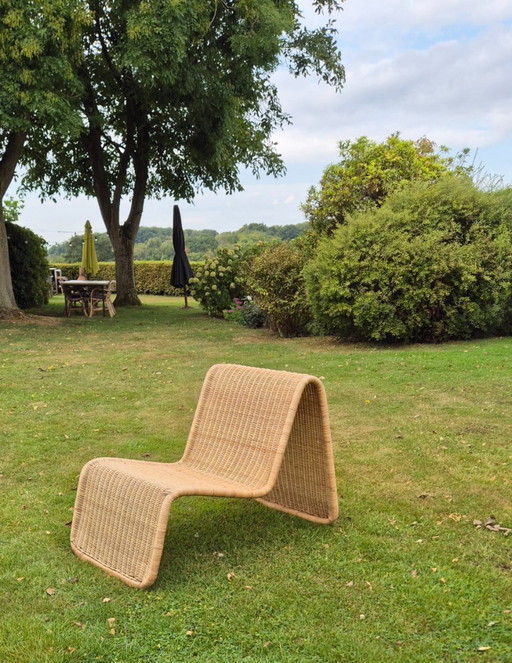 Vintage Hestra Rotan Loungestoel