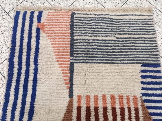 Alfombra bereber tradicional hecha a mano de 150/250 cm. – Aime Té, Wool (photo 6 of 9)