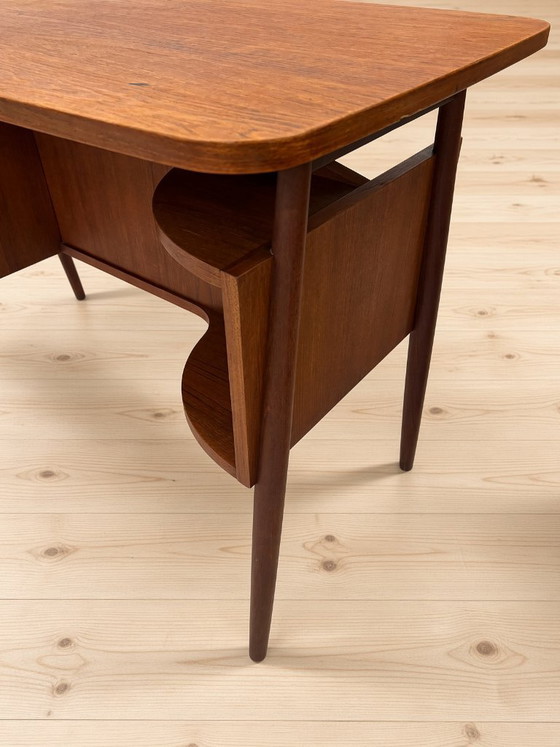 Danish Petite Desk By Gunnar Nielsen For Tibergaard Photos – tibergarrd, Wood (photo 5 of 12)