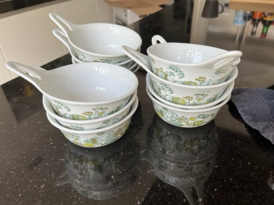 Beautiful 129-piece Figgjo Flint "Market" Crockery, Turi Design, Porcelain, Multi Color (photo 15 of 22)