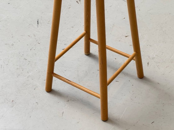 Sgabello da Bar Vintage in Legno Massiccio – Forma Semplice Mid-Century – Sgabelli (photo 4 of 11)