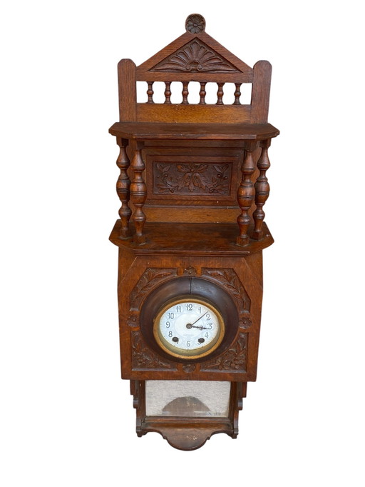 J.W. Benson London - Japy Frères movement, Victorian wall clock 78 cm