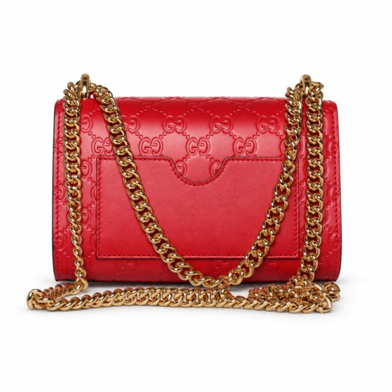 Gucci, borsa Padlock stampata GG in pelle rossa – Borse a tracolla, Calfskin (photo 8 of 14)
