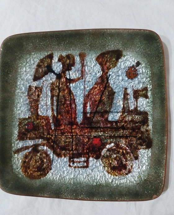 Image 1 of Giò Ponti, Enamel on copper centerpiece, Del Campo Turin production, 1950s-1960s