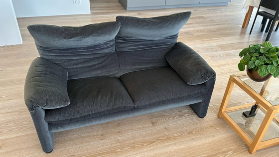 Image 1 of 2x Cassina Maralunga 2 posti in Velluto Bicolore