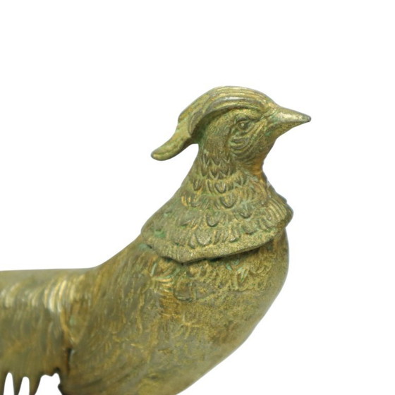 Image 1 of Vintage Couple Copper Pheasant Statues