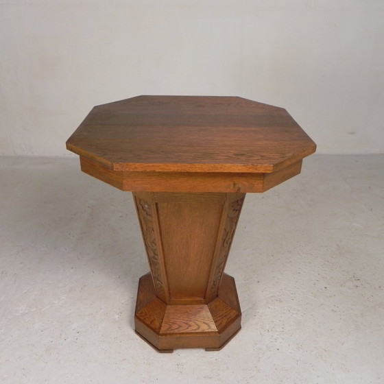 Mesa auxiliar Art Déco octogonal, roble, años 30 – Mesas auxiliares, Madera (photo 9 of 20)