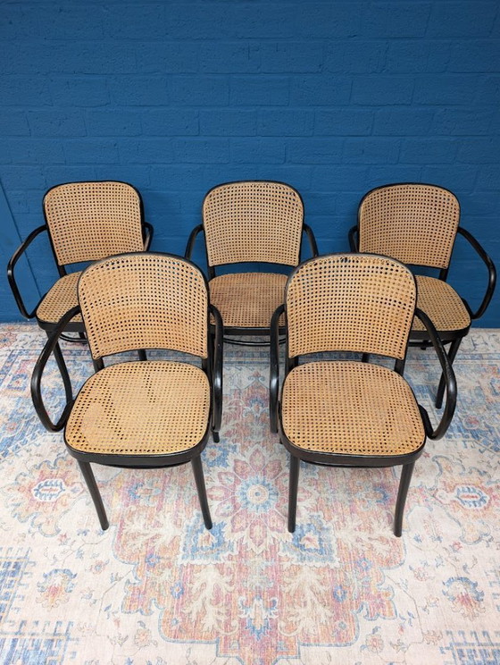 Image 1 of 5x Vintage Prague 811 chairs, Josef Hoffmann, 1960s