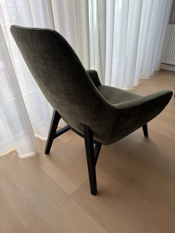 Image 1 of Montis, silla Enzo en tela bouclé/esponjosa verde musgo