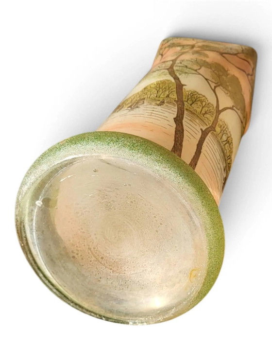 Enamelled glass vase Legras – Crystal, Art Deco (photo 8 of 9)