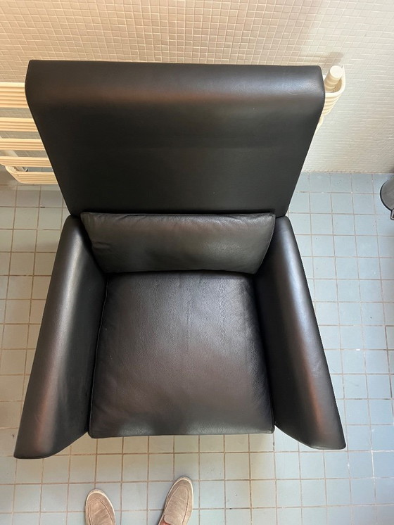 Image 1 of Auténtico sillón Poltrono Frau, cuero negro, impecable