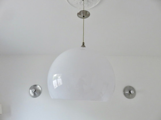 Sospensione sferica di grandi dimensioni realizzata in perspex o policarbonato – Lampade a sospensione (photo 3 of 8)
