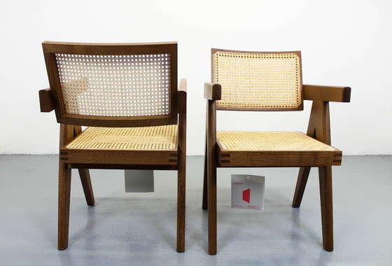 Image 1 of 051 Capitol Complex Cassina, Pierre Jeanneret Fauteuil, hout, rotan