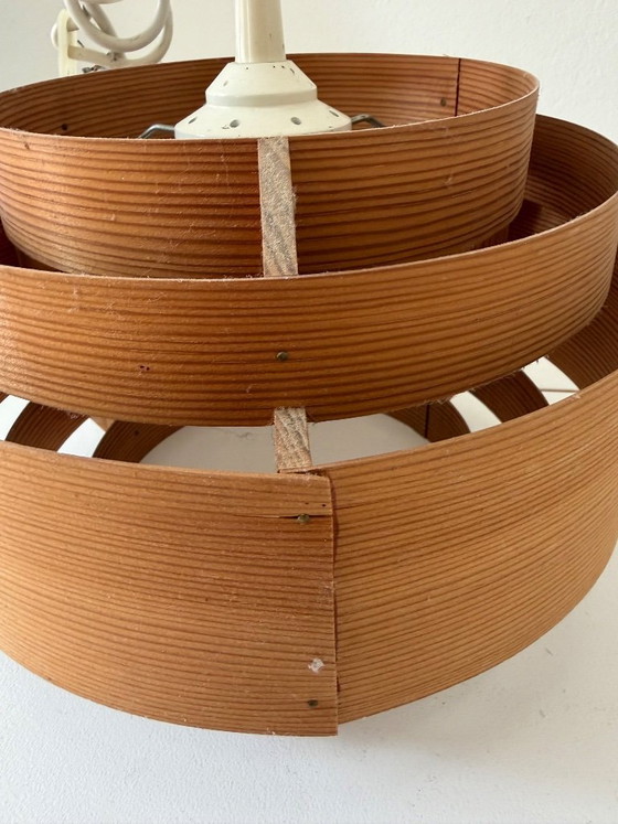 Image 1 of Translandia DK – Pine Veneer Pendant Lamp, Denmark 1960s/70s
