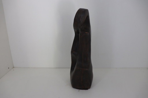 Vintage Abstract Ceramic Sculpture 'THOM' – 1980s (Bronze-look) – beeldhouwkunst (photo 2 of 6)