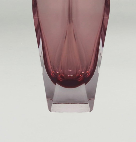 Image 1 of 1960s Flavio Poli for Seguso Sommerso Murano Glass Vase. Made in italy