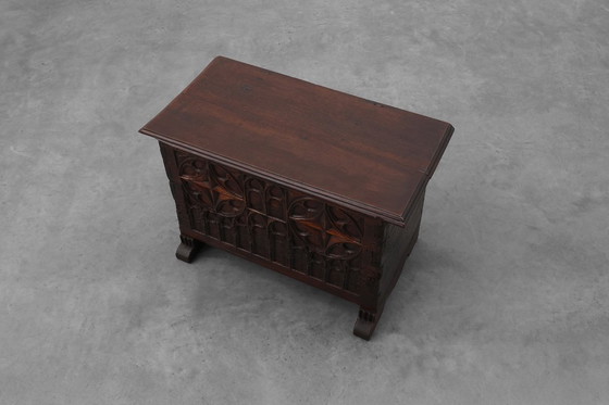 Image 1 of 16th Century Gothic Carved Oak Chest, France