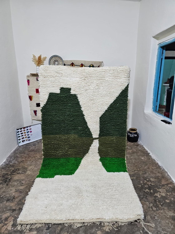 Handgemaakt Groen Berbertapijt 140/260cm – Vloerkleden en tapijten, Wool (photo 9 of 9)