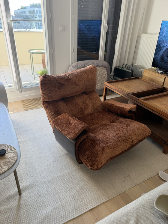 Image 1 of Fauteuil ligne roset marsala koperfluweel