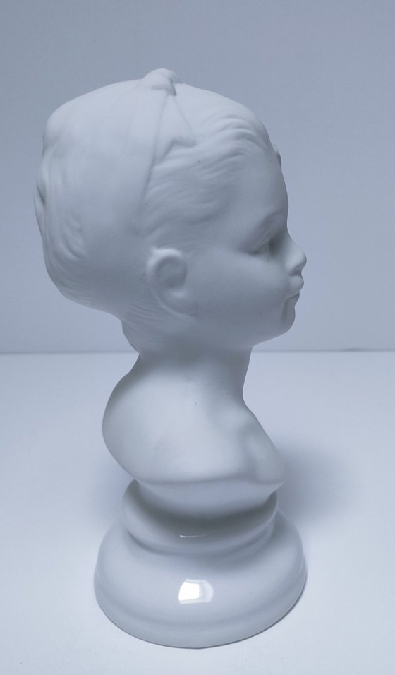 Image 1 of Cabeza de niña de porcelana bisqué de los años 60