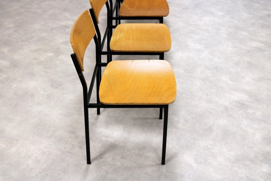 Image 1 of 6x vintage industriële stoelen 