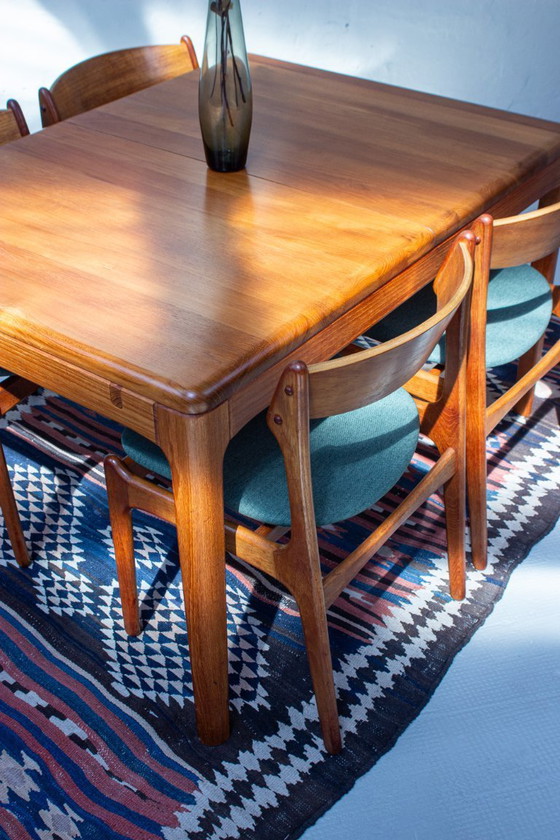 Image 1 of Vintage teak dining table, Danish Mid Century, 1960s, solid wood